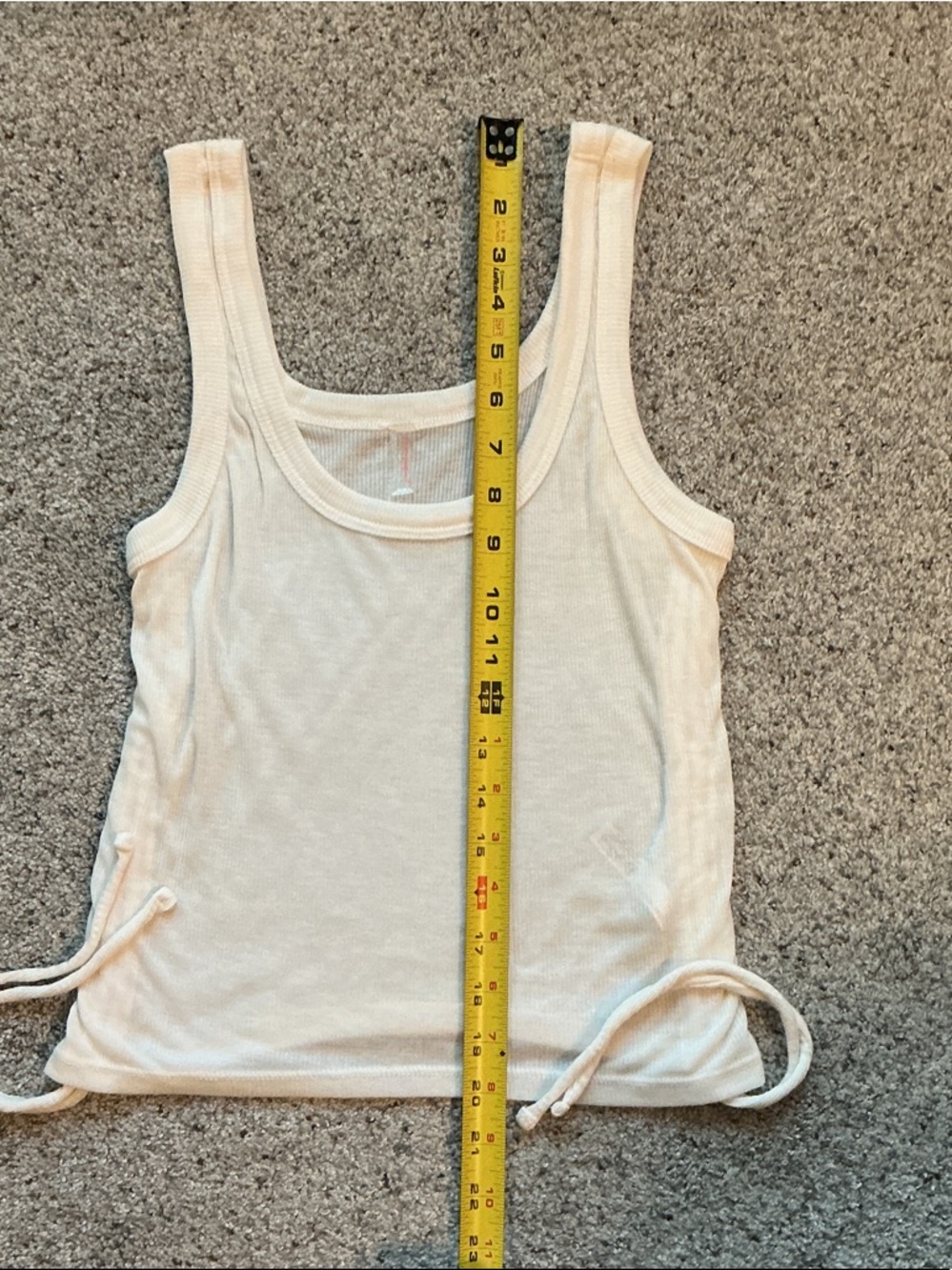 New FP Movement by Free People Scoop Tank with Side Ties ~ Cream - Picture 3 of 7